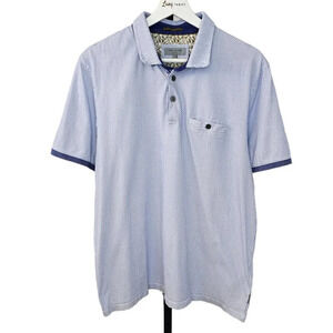 Ted Baker Mens Printed Callie Polo Short Sleeve Shirt Size 7 US 3XL  Collared
